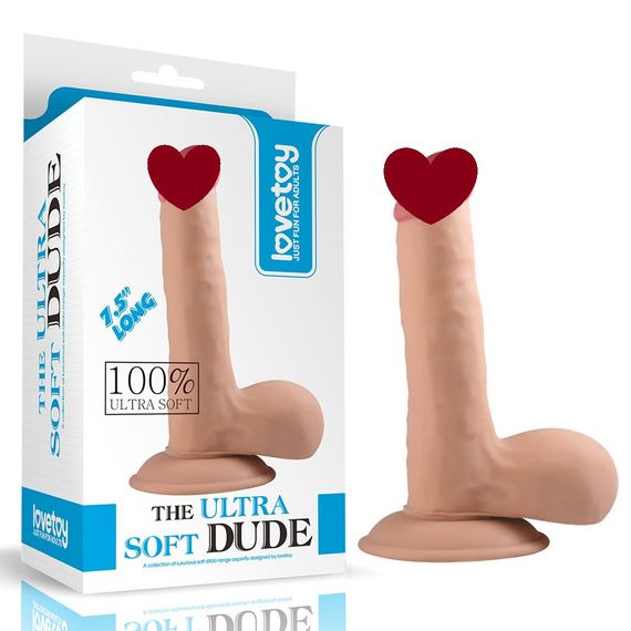 Фалоімітатор-реалістік на присосці SOFT DUDE (18 см) Sex Aura
