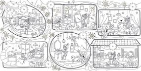 Обои-раскраски История про девочку 60*120 C-120004