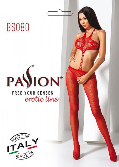 Відкритий бодістокінг Passion BS080 red sexstyle | Зображення 3