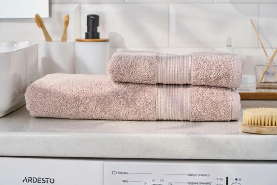 Рушник банний махровий Ardesto SuperSoft ART2270NSP 70х140 см холодно бежевий | Зображення 7