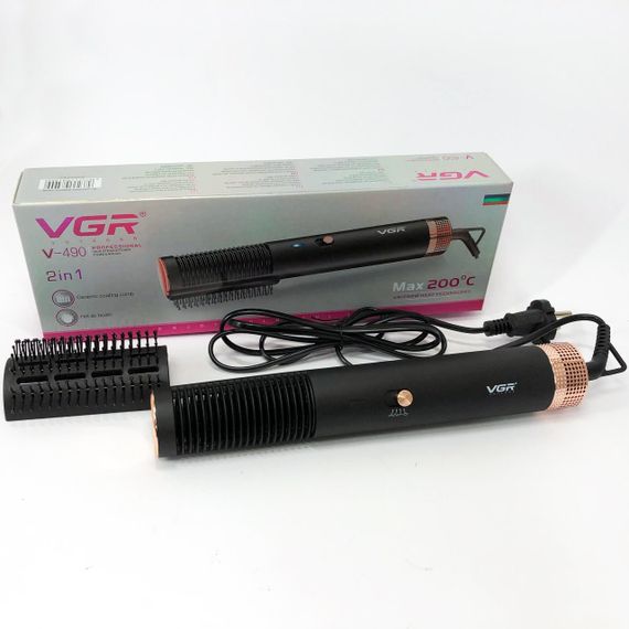 Фен для волос профессиональный 2 скорости, Многофункциональная расческа с горячим воздухом DG-51 | Зображення 7