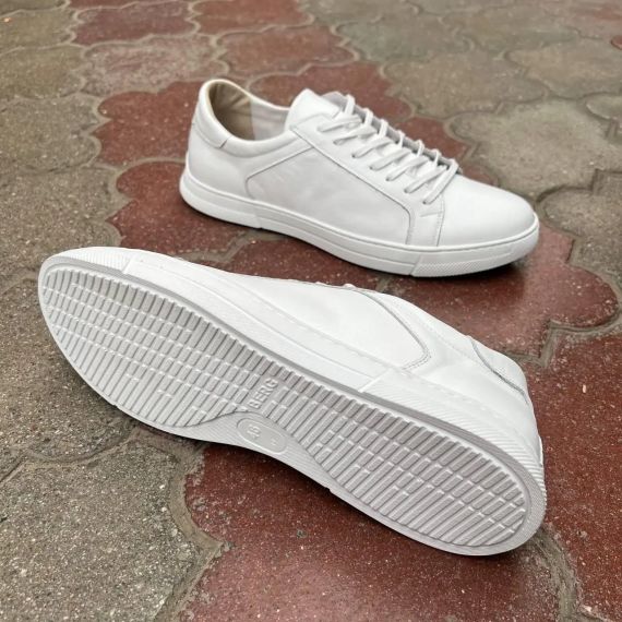 Белые кожаные кеды Berg 48 размер | Зображення 7