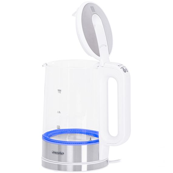 Електрочайник Mesko MS 1301 white 1850-2200Вт/ 1.7л/ скло/ встановлення температури | Зображення 1