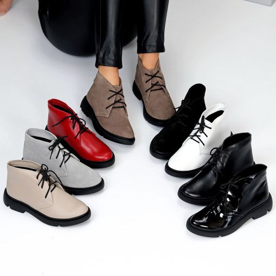 Модні практичні низькі черевики натуральна замша колір Капучіно | Зображення 9