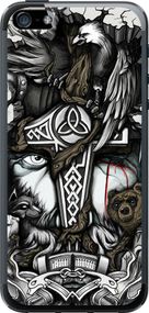 Чехол на iPhone 5s Тату Викинг "4098u-21-17620"