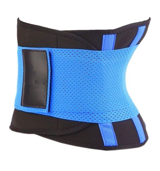 Пояс для похудения на липучке Hot Shapers Belt Power утягивающий Черно-синий | Зображення 2
