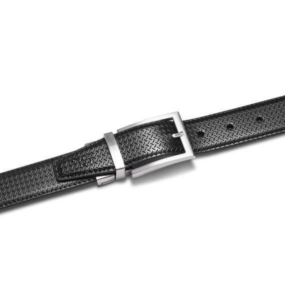 Ремінь чоловічий шкіряний Semi Line Black/Brown (P8232-0 L) | Зображення 1