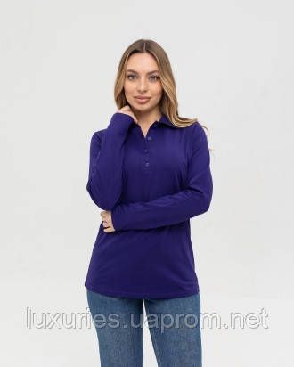 Футболка жіноча Поло з довгим рукавом, жіноча хопкова футболка Поло з довгим рукавом найвищої якості 3XL, Фіолетовий