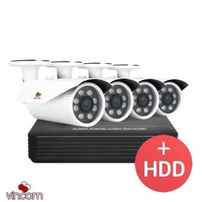 Комплект видеонаблюдения Partizan PRO AHD-35 4xCAM  1xDVR  HDD