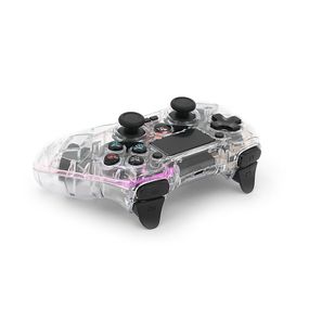 Геймпад Brazzers BR-P05 бездротовий для PS4/PC/IOS/Android DUAL Motor Vibration, BT4.0, AUX, LED light bar, Transparent, 3.7V,