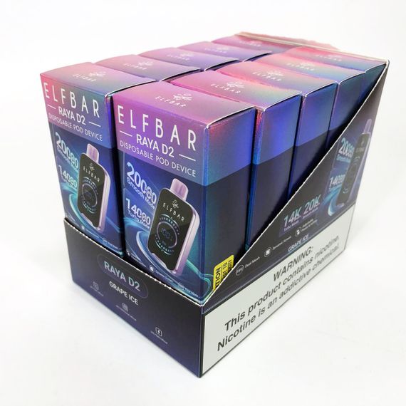 ELF BAR RAYA D2 20000 смак Виноград (Grape Ice) | Зображення 3