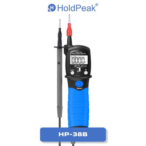 Мультиметр HoldPeak HP-38B тестер-индикатор напряжения цифровой (2000 отсчетов 7В-690В AC/DC 20МОМ IP64)