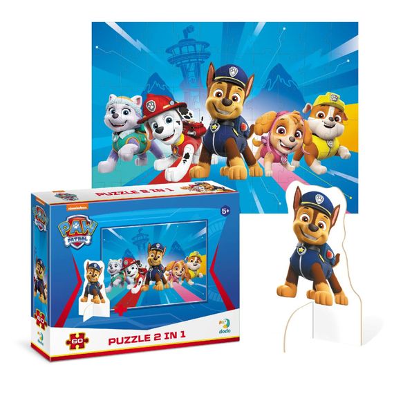 Детские Пазлы Paw Patrol "Готовы к приключениям" DoDo 200163 60 элементов, с фигуркой | Зображення 1