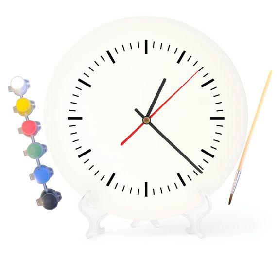 Детский набор для творчества часы раскраска 30 см (Г0080) | Зображення 3