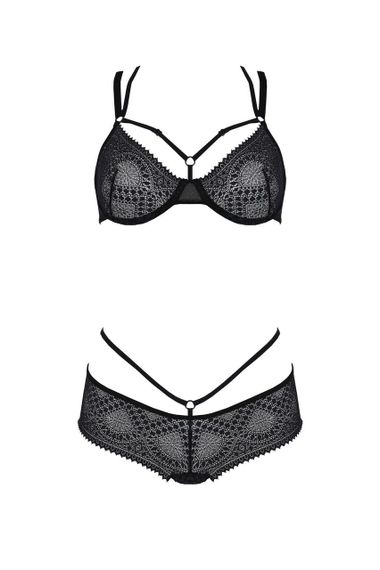 Комплект Passion DROSERA BIKINI black, L/XL, бюстгальтер і трусики-кюлоти Sex Aura | Зображення 2