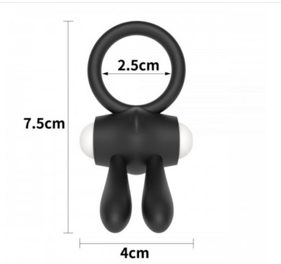 Ерекційне віброкольцо Power Clit Cockring, Black Sex Aura | Зображення 1