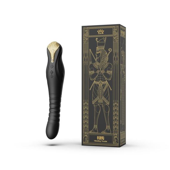 Смартвібратор-пульсатор Zalo — King Obsidian Black, кристал Swarovski Sex Aura | Зображення 7