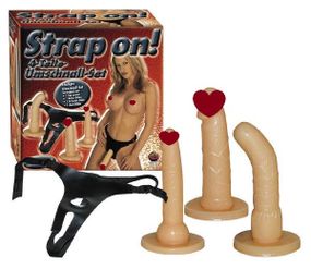 Страпон телесный (3 дилдо) sexstyle