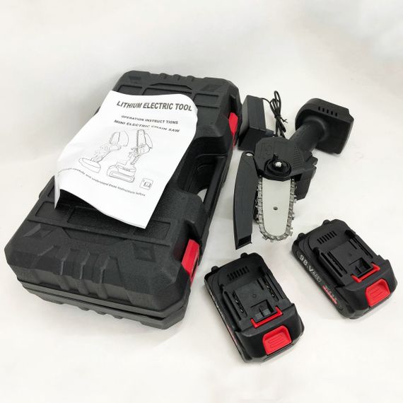 Пила для работы в саду 10см, Качественная мини-пила на аккумуляторе, Ручная TR-654 садовая электропила | Зображення 8