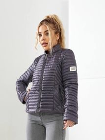 Стьобана куртка демі, арт. 470, темно сірий