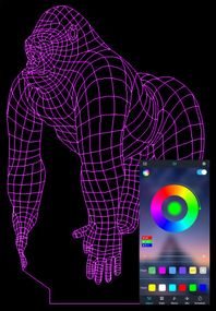 Акриловый светильник-ночник управление с телефона Горила tty-n000704