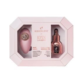 Подарунковий набір HighOnLove & JOPEN: Objects of Desire (краплі для клітора і вібратор з кристалами Sex Aura