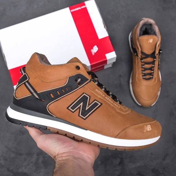 зимові шкіряні кросівки New Balance койот | Зображення 4