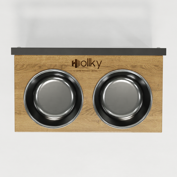 Миски на регулируемой подставке для средних собак Hollky Flex M (2 × 0.85 л) FM-422530-GRNT | Зображення 6
