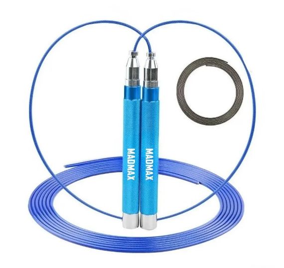 Скакалка швидкісна на підшипниках алюмінієва MadMax MFA-286 Speed jump rope Blue 3 м (MFA-286-BLU-U)