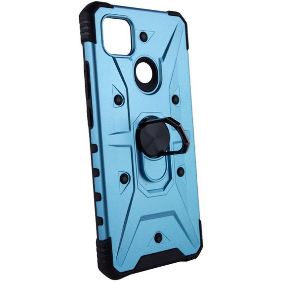 Ударопрочный чехол Pathfinder Ring для Xiaomi Redmi 9C / 10A TPU+PC, Кольцо-держатель, Голубой / Light Blue | Зображення 1