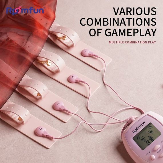 Набор БДСМ с электростимуляцией Roomfun Bondage Gear With Massager розовый sexstyle | Зображення 2