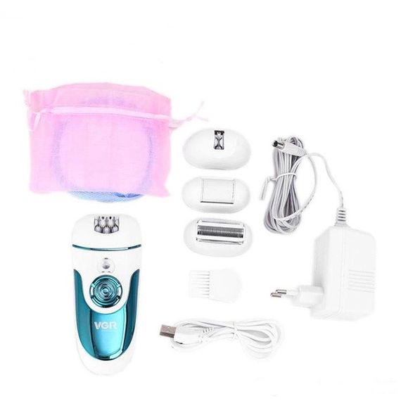 Епілятор VGR V-700 Жіночий бездротовий з підсвіткою для ніг та зони бікіні, пемза, електробритва для ніг | Зображення 7