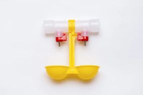 Ніпельная поїлка для птиці C21 з подвійною чашею