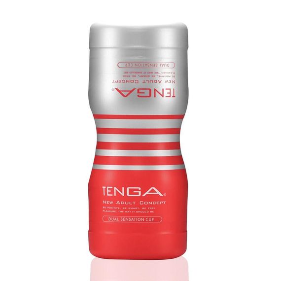 Мастурбатор Tenga Dual Feel Cup двосторонній, із двома незалежними каналами