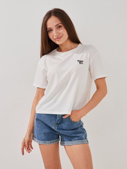 Футболка з принтом жіноча GENUA 807 S Білий shop (2000999512407)