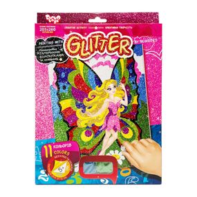 Раскраска глиттерными блестками по номерам "Фея" РГН-02-05 мини 20,5х26 см