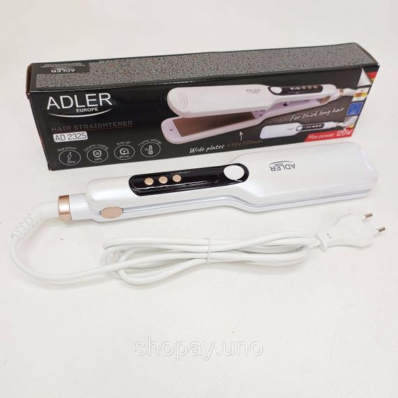 Выпрямитель для парикмахерских Adler AD 2325 120Вт, Широкий утюжок для выпрямления волос IQ-64 | Зображення 5