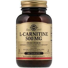 Карнитин Solgar L-Carnitine 500 mg 60 Veg Tabs