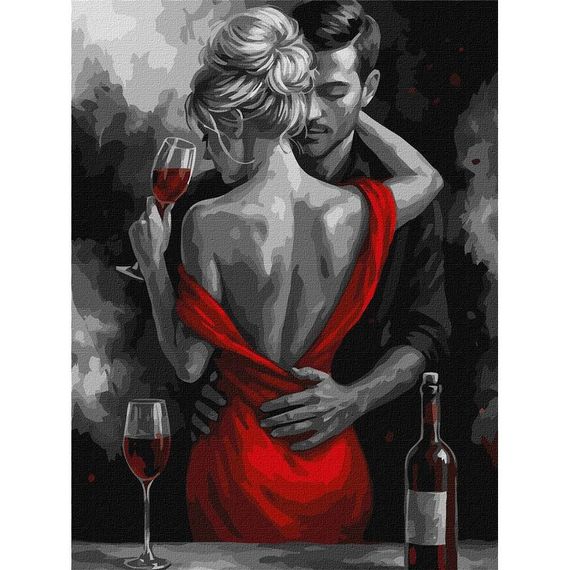 Картина по номерам "Красная любовь" ©art_selena_ua KHO8697, 30х40 см