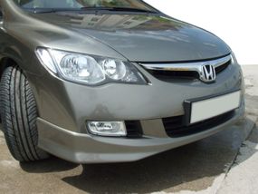 Накладка на передний бампер 2006-2009 (под покраску) для Honda Civic Sedan VIII 2006-2011 гг.