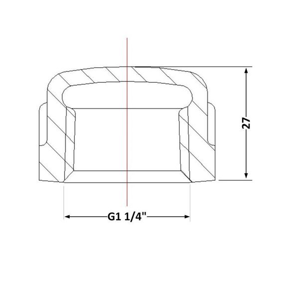 Заглушка чавунна 1/4 ВР | Зображення 1
