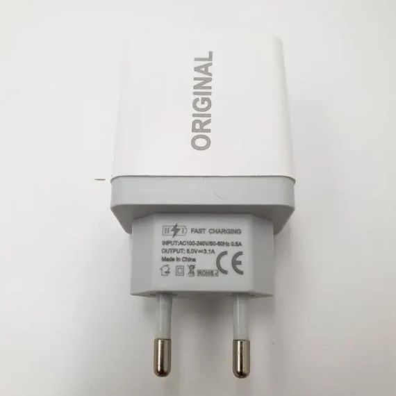 Адаптер (А-14) 220v 2 usb with digital display CX QC03 | Зображення 2