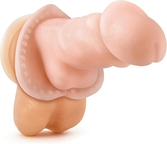 Насадка на пеніс реалістична з мошонкою Blush Performance Proform Sleeve бежева Sex Aura | Зображення 3