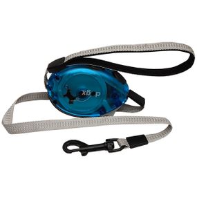 Рулетка Flamingo Dogx2GO Belt Glassy S до 12 кг, лента 2 м, синяя