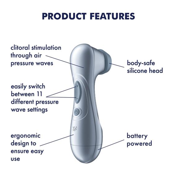 Вакуумний кліторальний стимулятор Satisfyer Pro 2 Generation 2 Battery Series Light Blue Sex Aura | Зображення 4