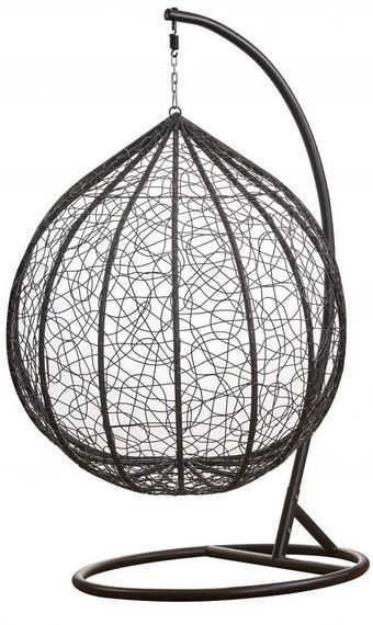 Подвесное кресло-качалка кокон Bonro Бонро 329XL (черно-серое) (46000013) | Зображення 5