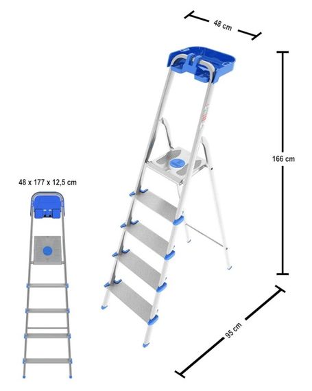 Драбина Colombo Atlantica 5 щаблів (S112A05P) | Зображення 2