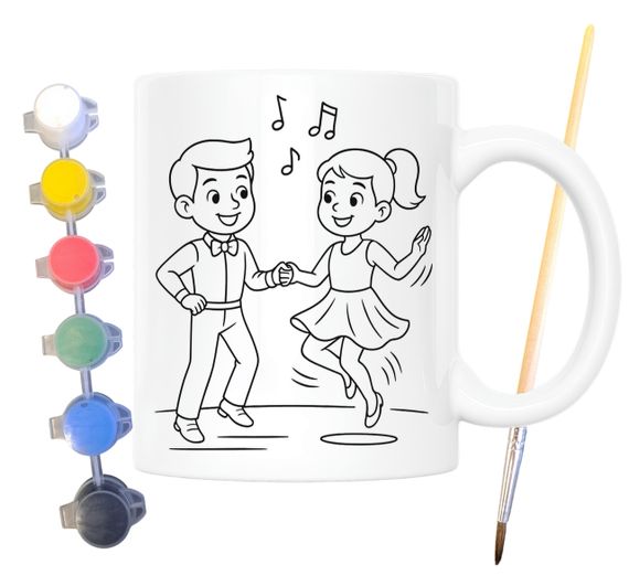 Набор для творчества кружка раскраска Джайв 330 мл белая (КР0120) | Зображення 1