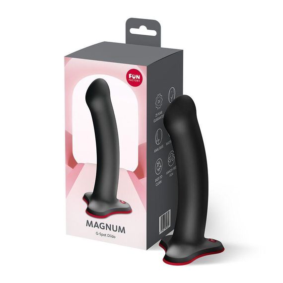 Фалоімітатор Fun Factory MAGNUM Black, дуже гнучкий, довжина 18,3 см, діаметр 3,7 см Sex Aura | Зображення 2