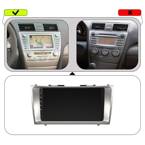 Штатная магнитола 9" Lesko для Toyota Camry VI (XV40) 2006-2009 6/128Gb 4G Wi-Fi GPS Top Тойота | Зображення 3